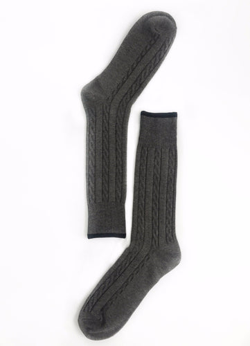 Gray Ribbed Sock