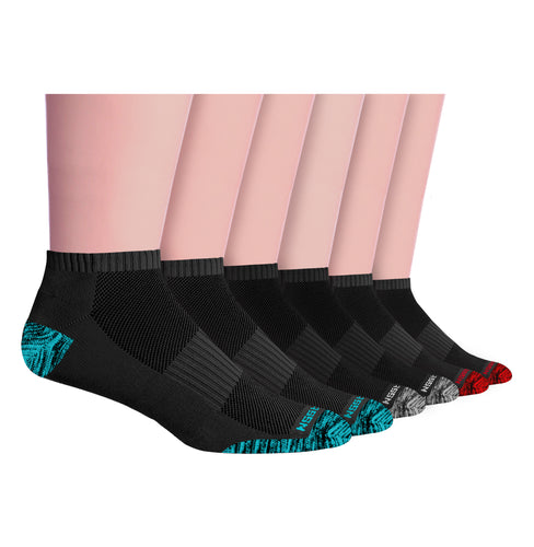 U.S. Polo Assn. - Men's 6 Pair Athletic Performance Cushion Low Cut Socks